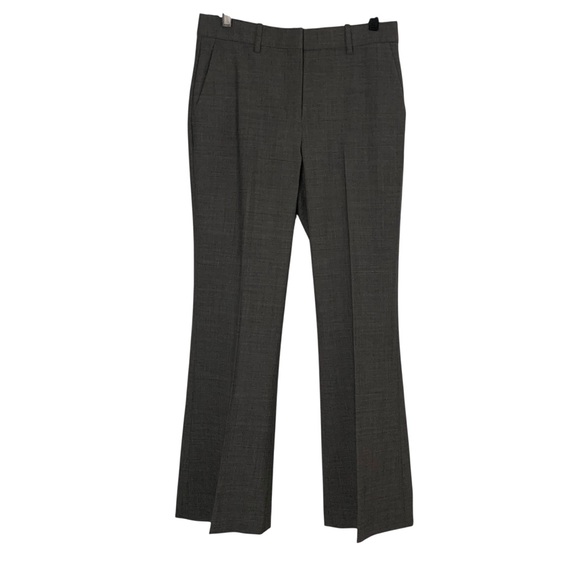 Theory Women’s Size 4 Charcoal Gray Virgin Wool Blend Career Quiet Luxury Pants - Picture 1 of 5